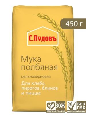 Мука Полбяная 450гр С.Пудовъ